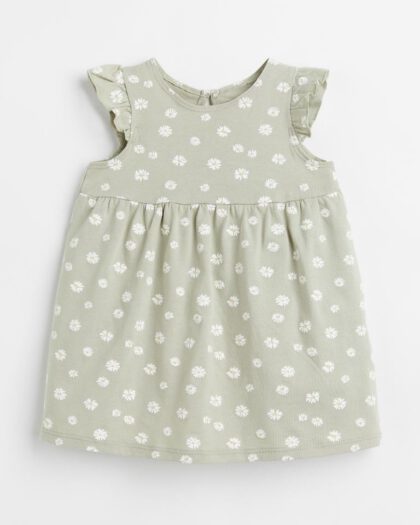 Ruffle-trimmed Jersey Dress