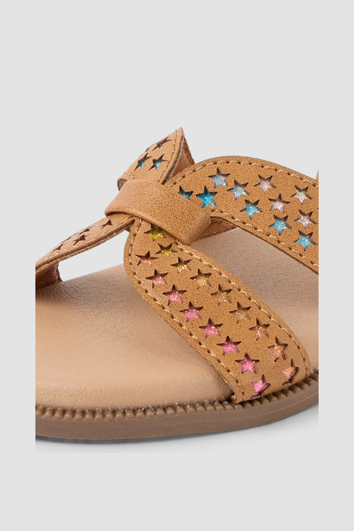 Sandales beiges à étoiles perforées pour fille – Image 3