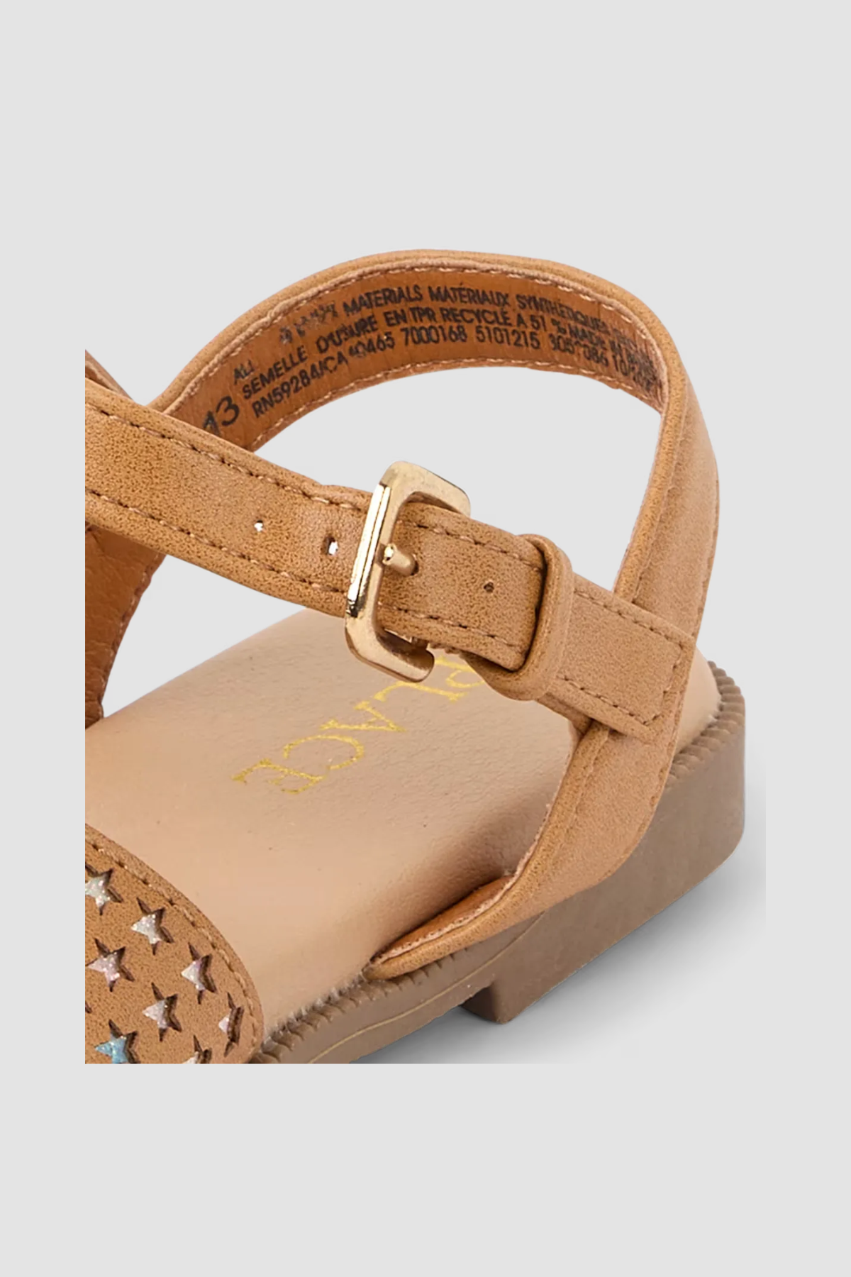 Sandales beiges à étoiles perforées pour fille – Image 5