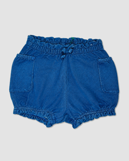 Seconde main – Short bouffant en jean bleu