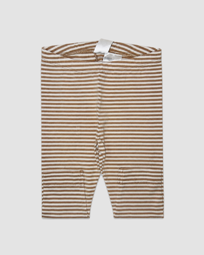 Seconde main – Legging rayé beige et blanc
