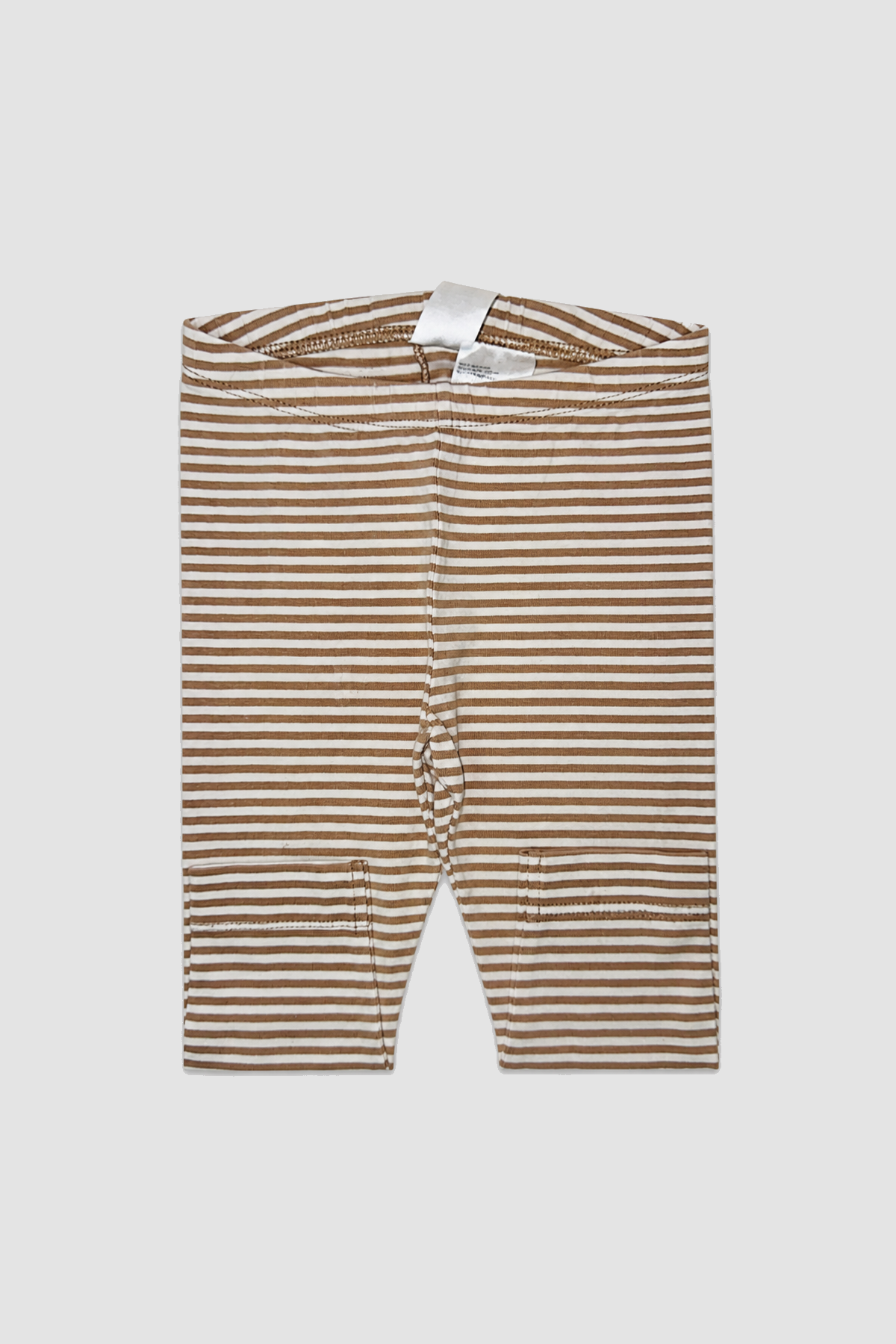 Seconde main – Legging rayé beige et blanc