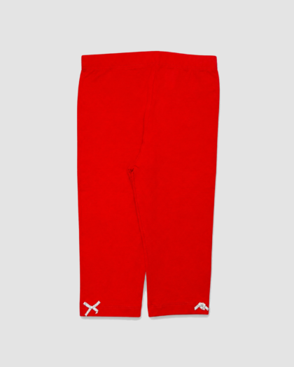 Seconde main – Legging rouge à petits nœuds
