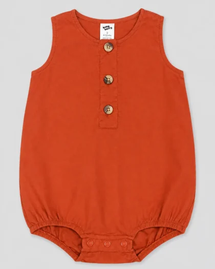 Seconde main – Top orange à boutons