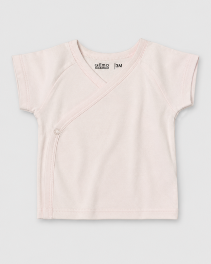 Seconde main - Body bébé rose poudré cache-cœur