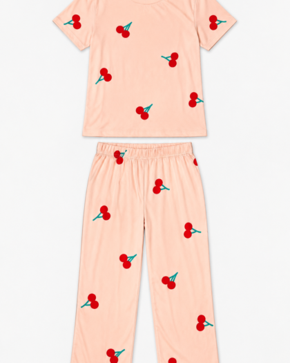 Ensemble de Pyjama Rose aux Cerises