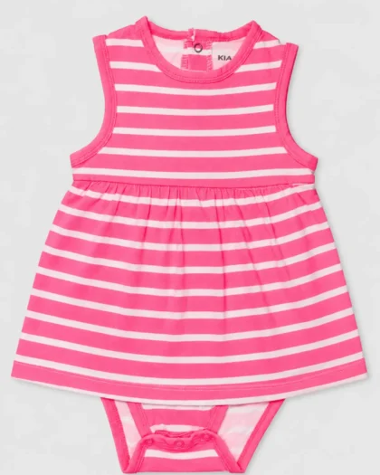 Seconde main – Robe body rose rayée