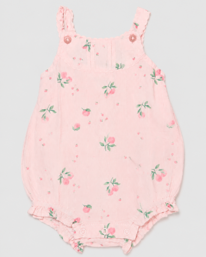 Seconde main – Barboteuse rose à petites fleurs