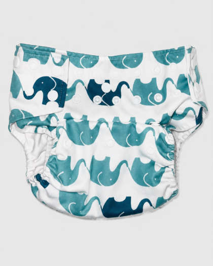 Seconde main – Couche lavable à motifs éléphants