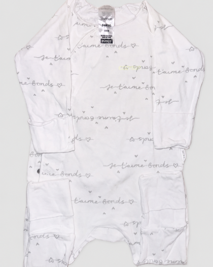 Seconde main – Grenouillère blanche à petits cœurs