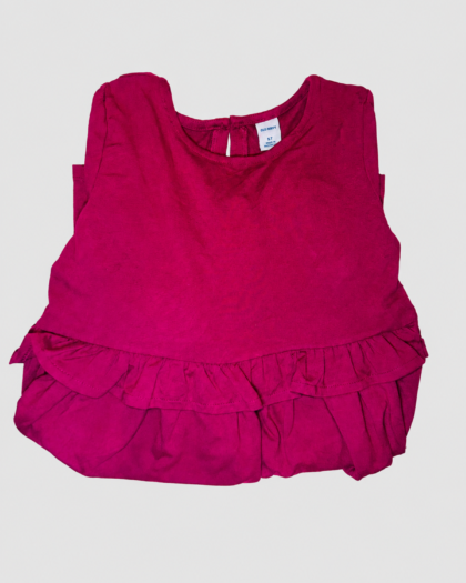 Seconde main – Haut fuchsia sans manches à volants