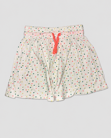 Seconde main - Jupe blanche à pois multicolores