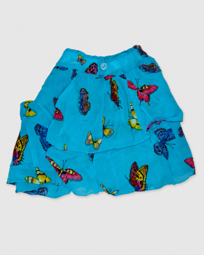 Seconde main – Jupe turquoise à papillons