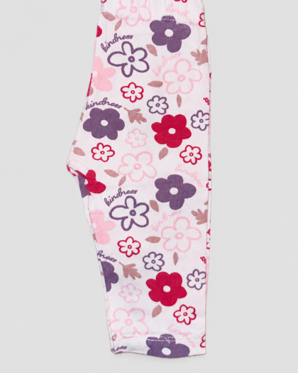 Seconde main – Bas blanc à fleurs multicolores
