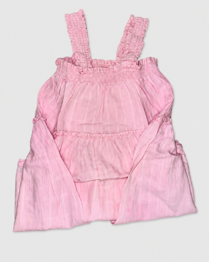 Seconde main – Robe rose à épaules dénudées
