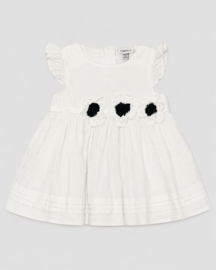 Seconde main – Robe blanche à fleurs contrastées