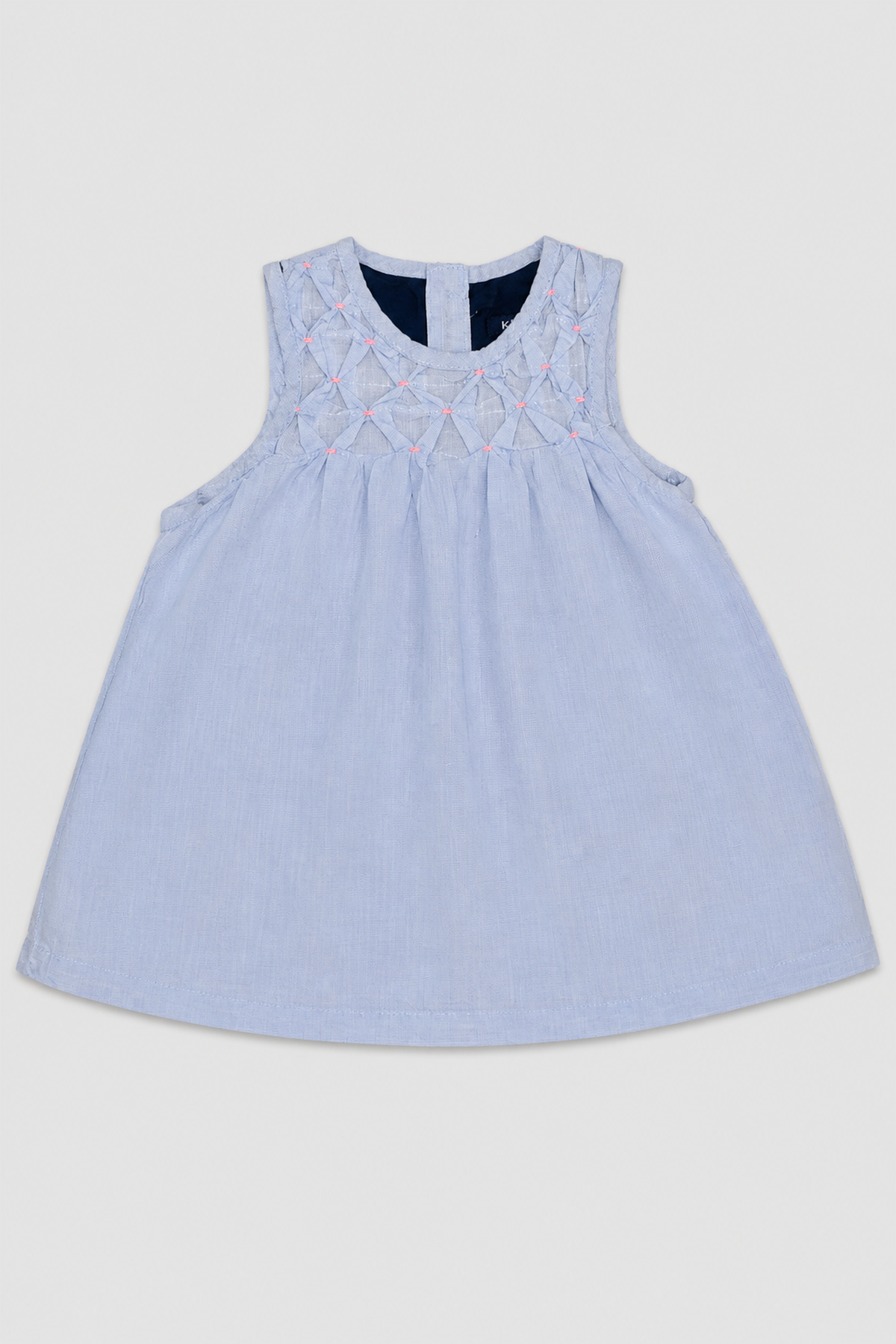 Seconde main – Robe bleu clair à smocks