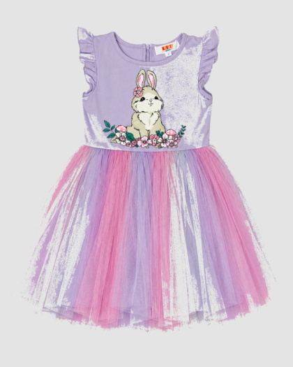 Seconde main – Robe lilas à lapin et jupe en tulle