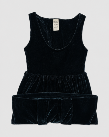 Seconde main – Robe noire en velours à nœud