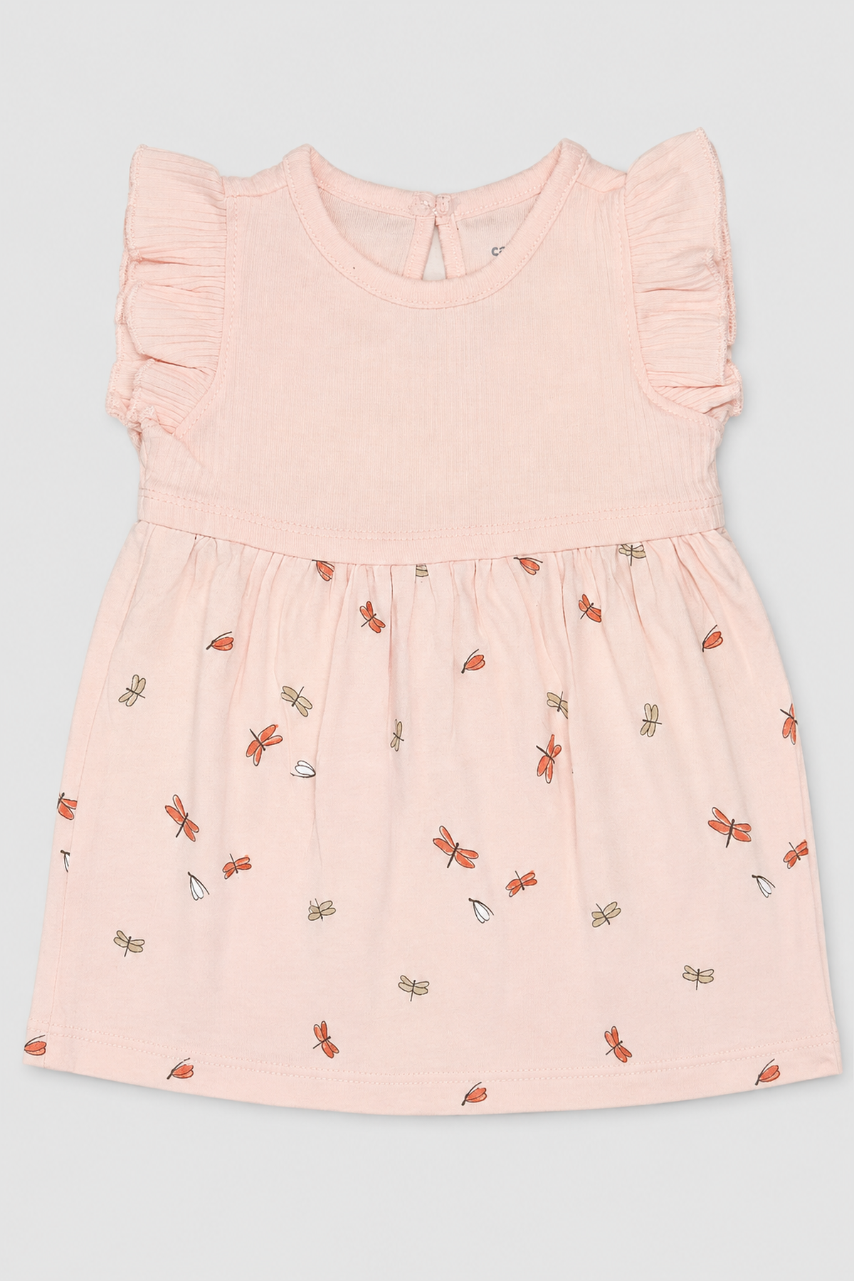 Seconde main – Robe rose à petites libellules