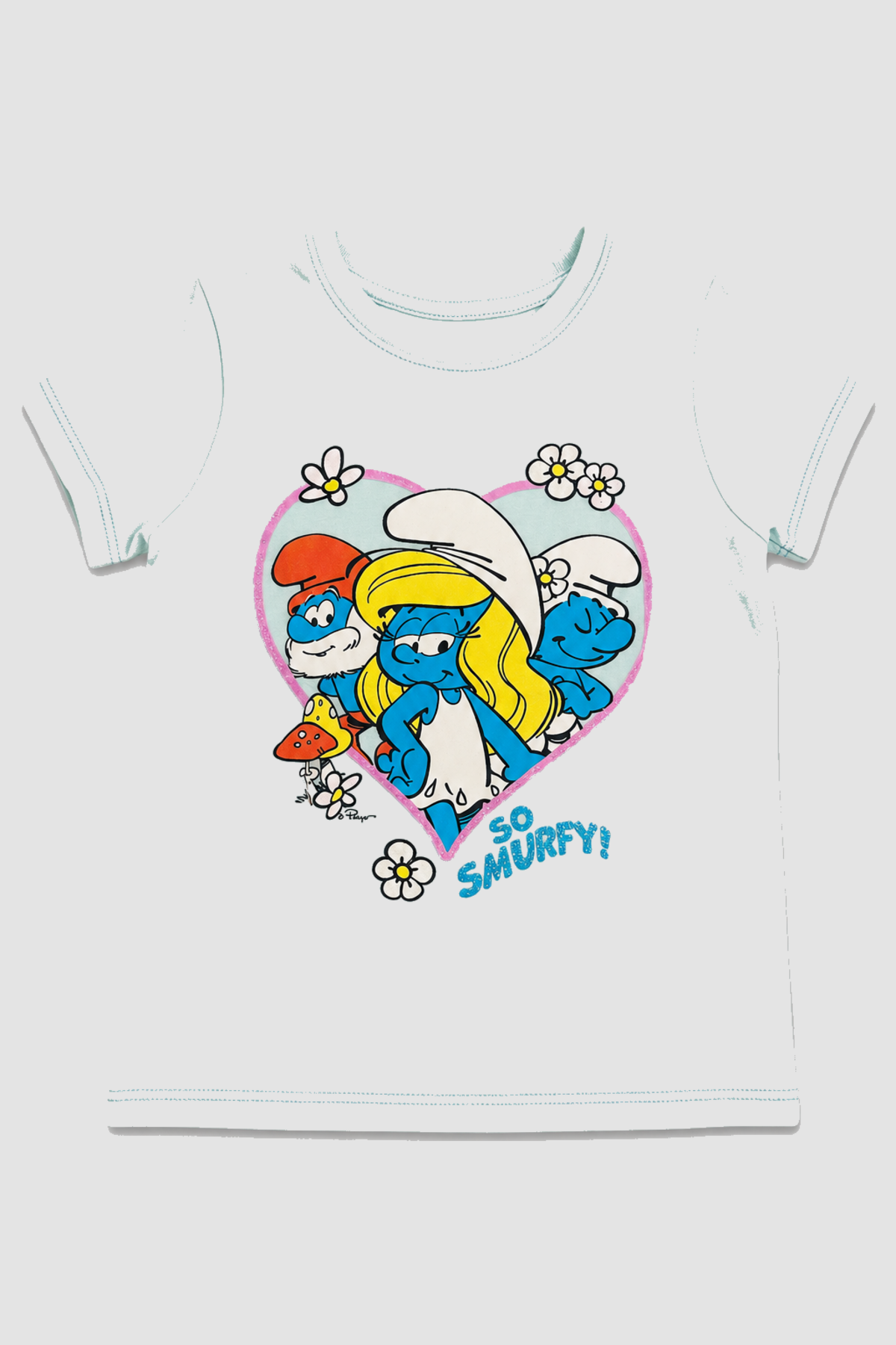 Seconde main – T-shirt vert d’eau Les Schtroumpfs
