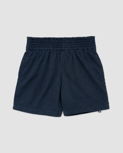 Seconde main – Short bleu marine à taille élastiquée