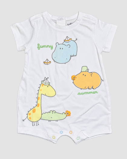 combinaison bebe animaux pastel main