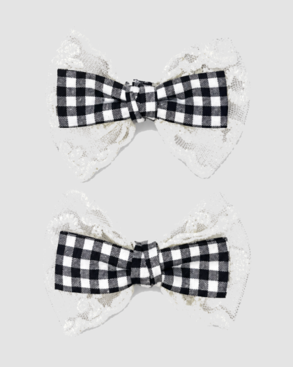 Duo de barrettes nœud vichy