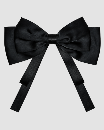 Grand nœud en satin noir