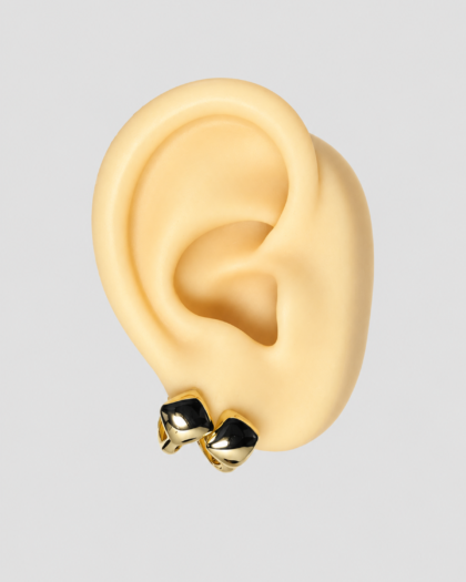  Boucles d’oreilles dorées acier inoxydable