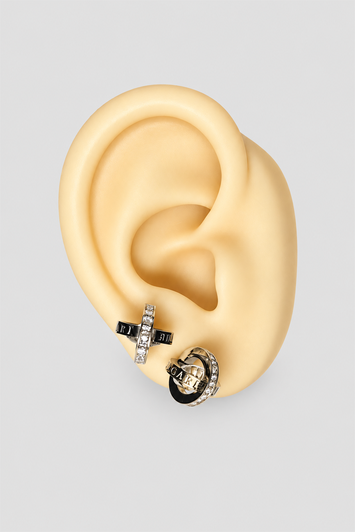 Boucles d’oreilles dorées cristaux en acier inoxydable