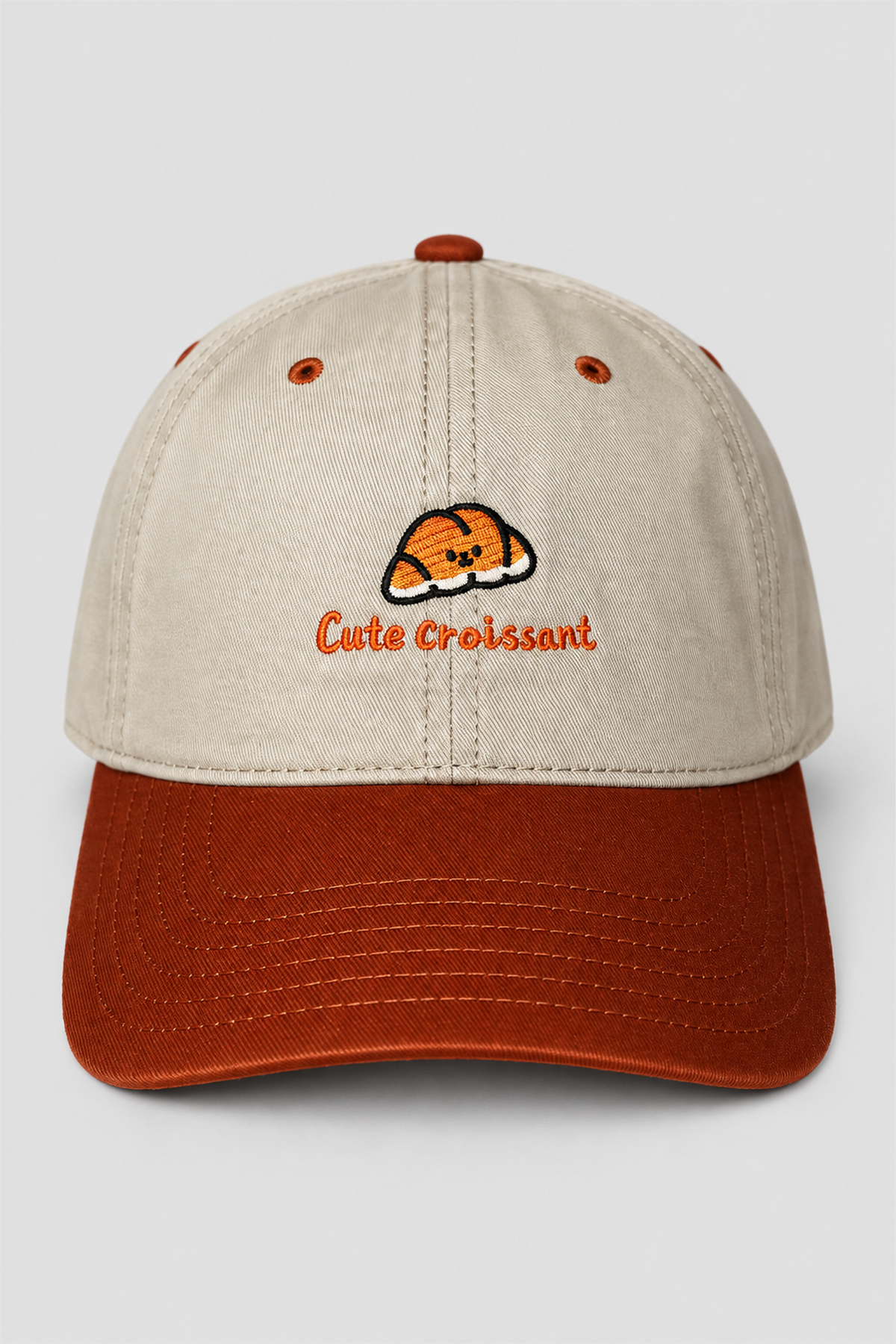 Casquette adolescent Cute Croissant beige et marron