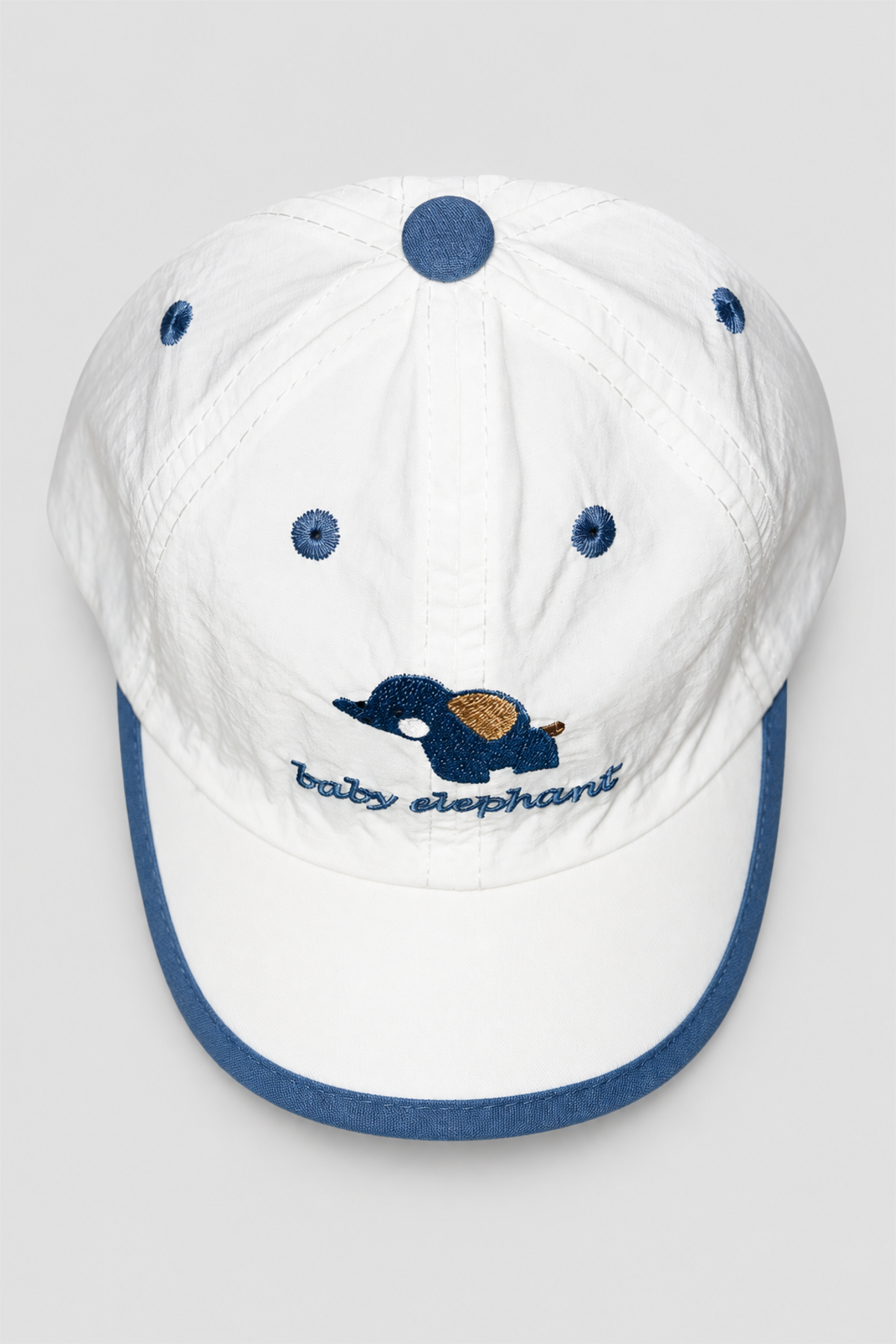 Casquette enfant Baby Elephant blanche et bleue – dès 3 ans – Image 2