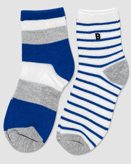 Chaussettes bleues à rayures - 2 à 14 ans
