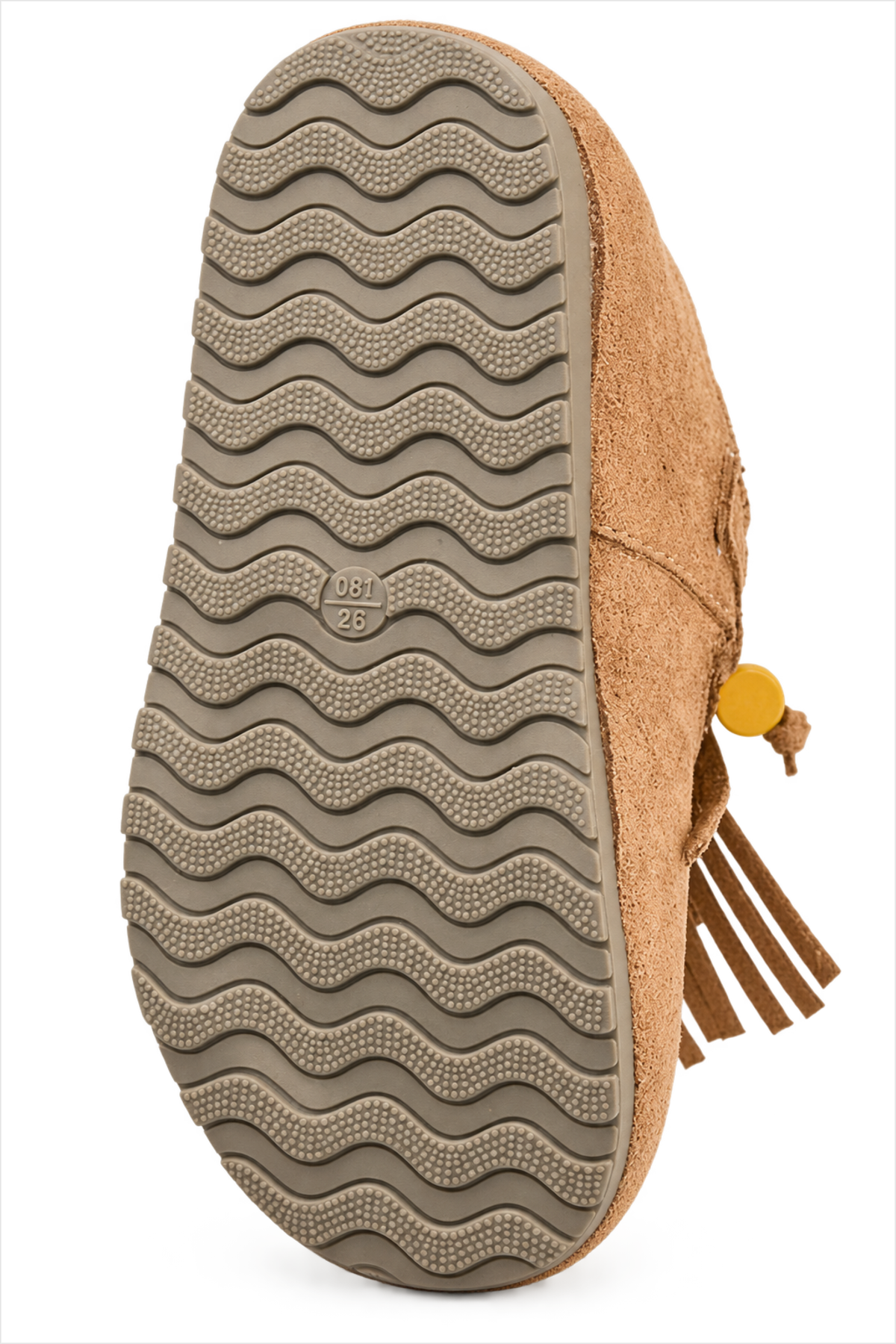 Chaussures enfant camel à franges et perles – Image 5