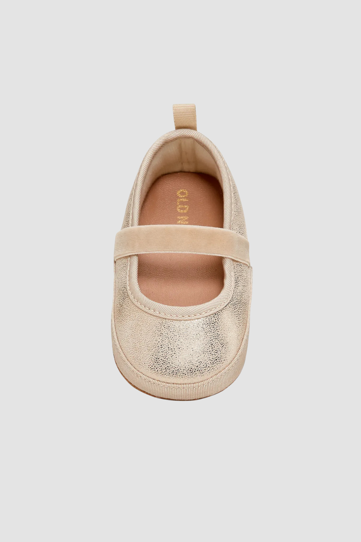 Ballerines bébé fille Old Navy dorées scintillantes à bride – vue du dessus