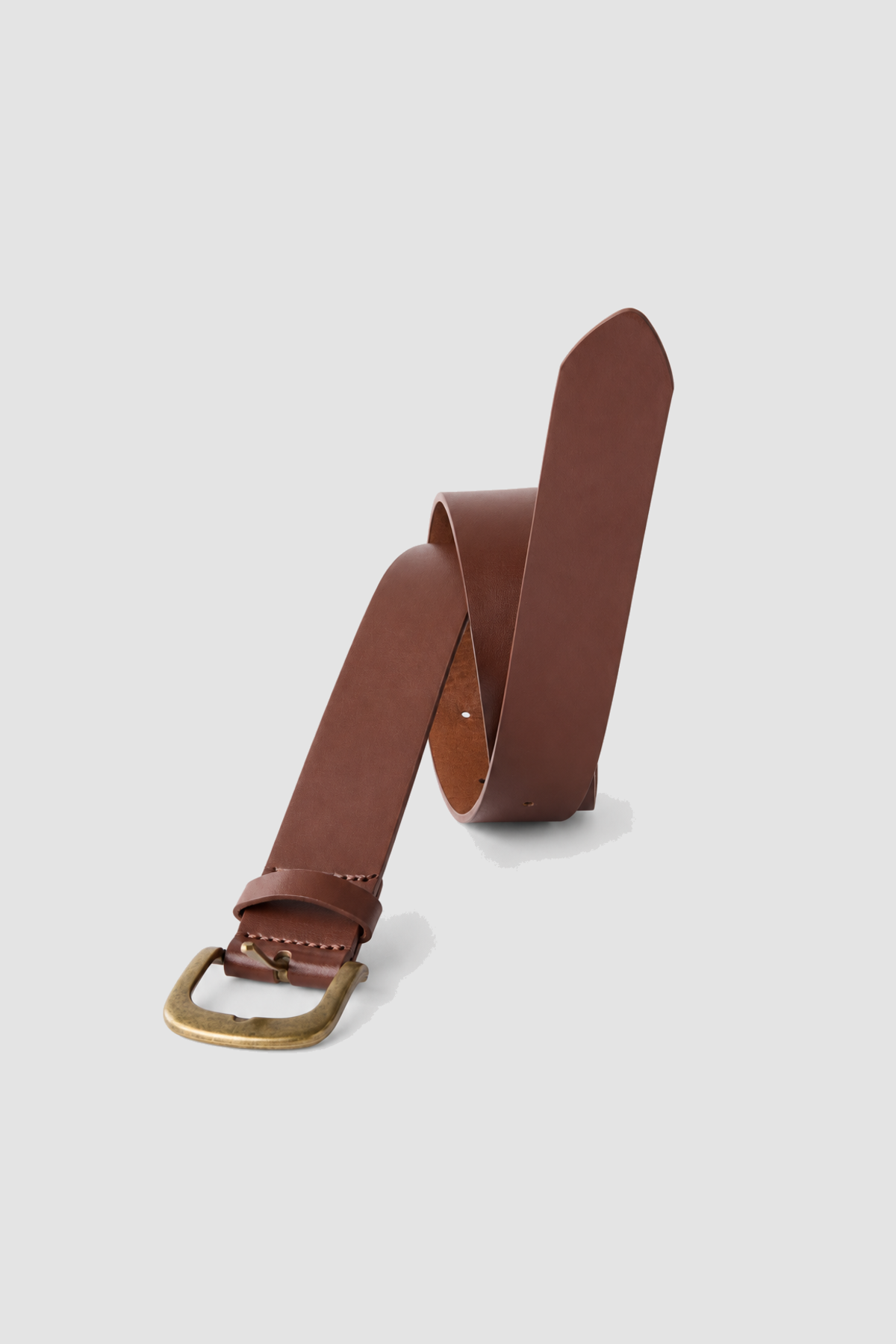 Ceinture fille Zara marron à boucle dorée – détail 1