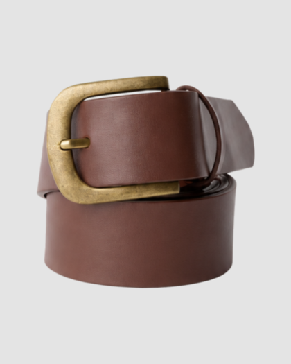Ceinture fille Zara marron à boucle dorée – vue principale