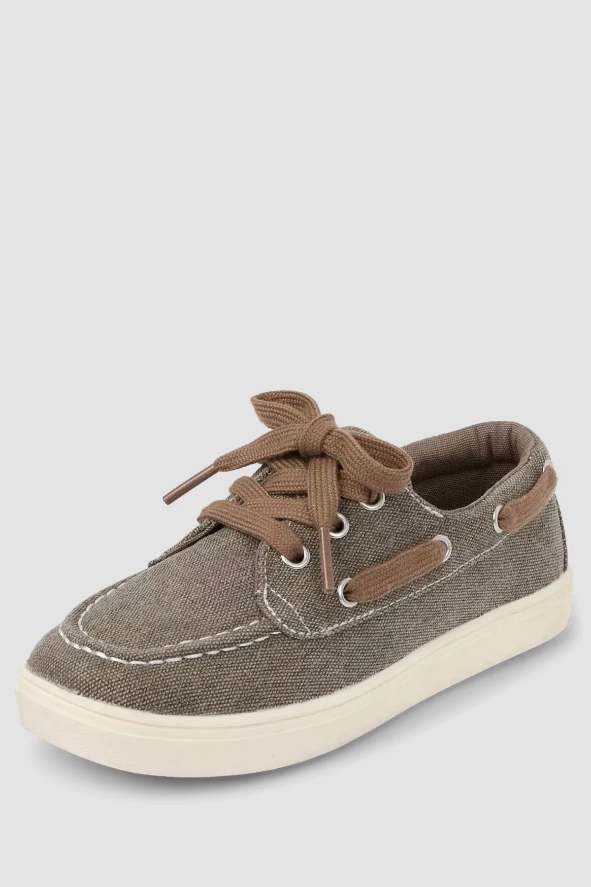 Chaussures bateau en toile taupe pour garçon (4–8 ans) — vue 1