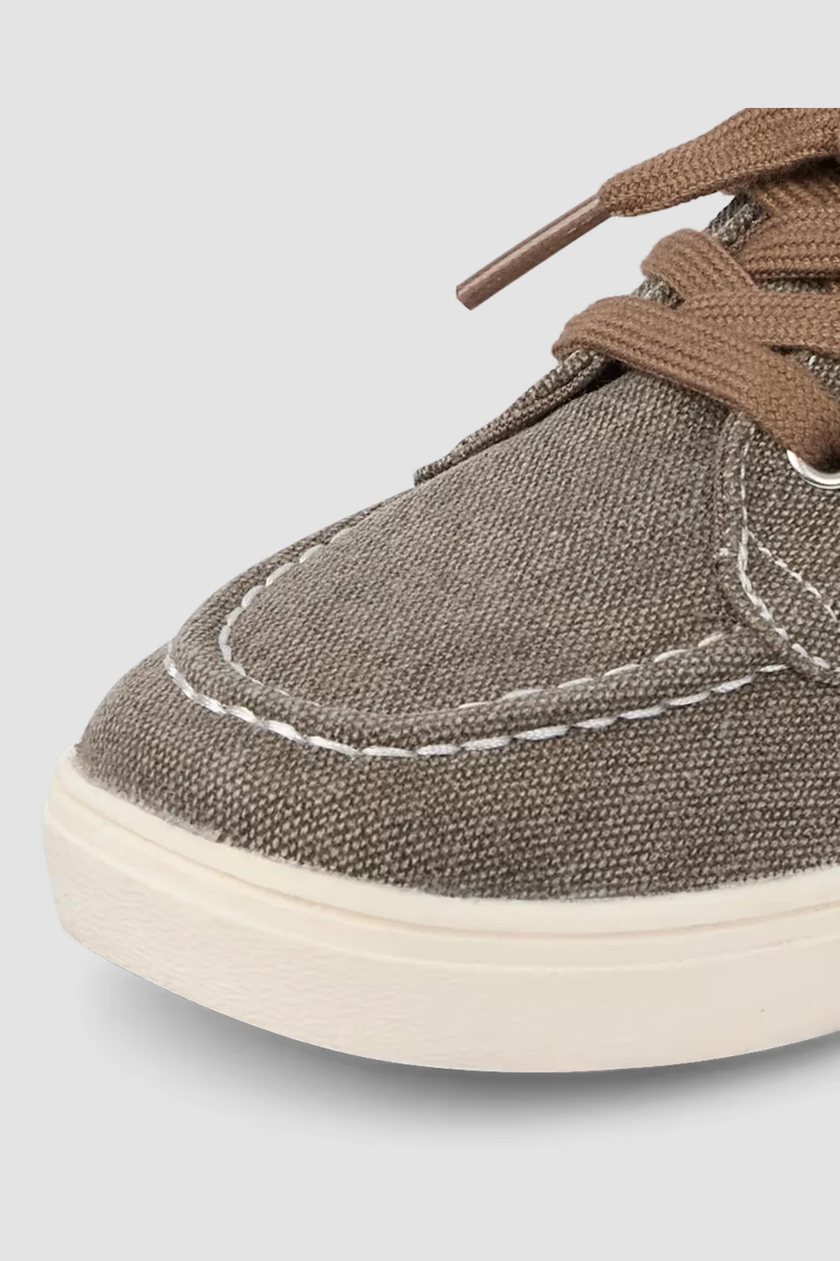 Chaussures bateau en toile taupe pour garçon (4–8 ans) — vue 4