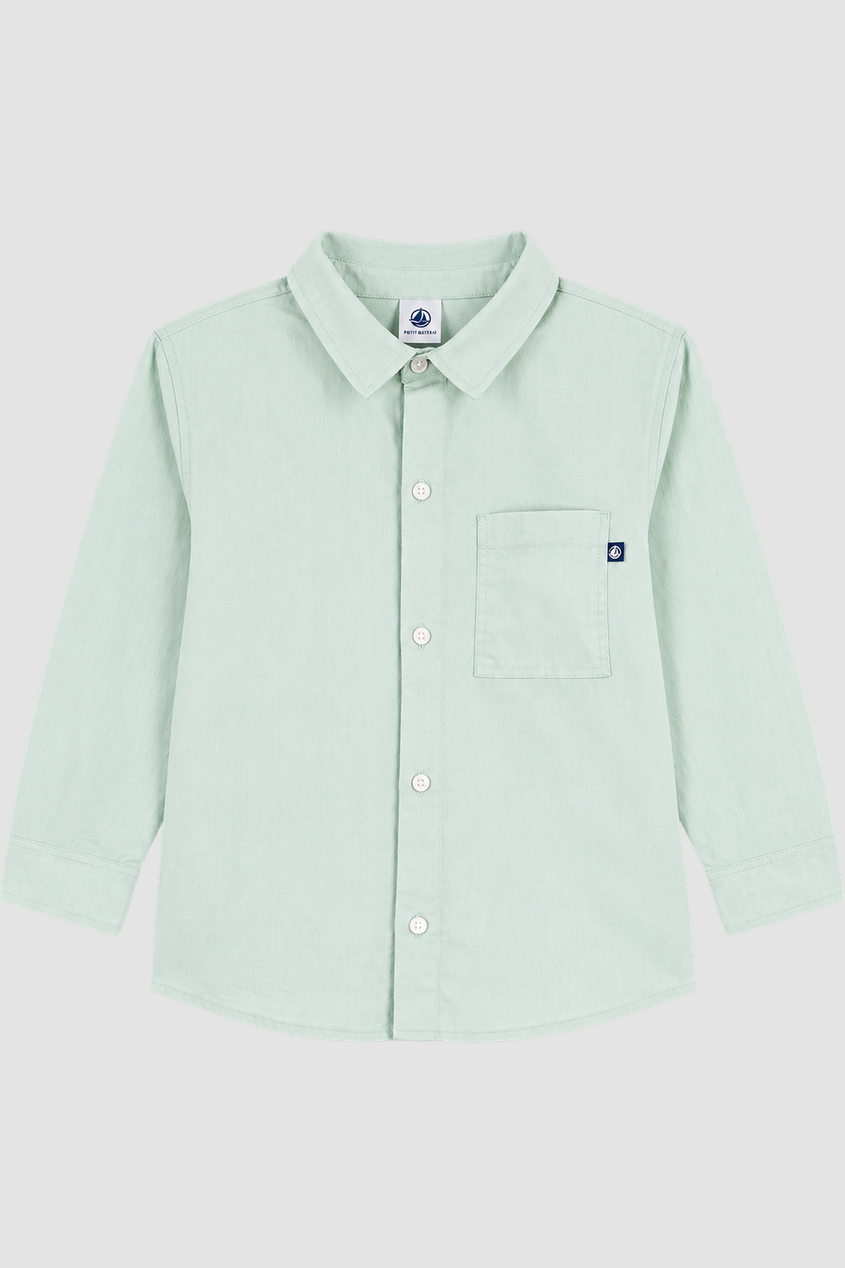 chemise Petit Bateau vert menthe vue de face