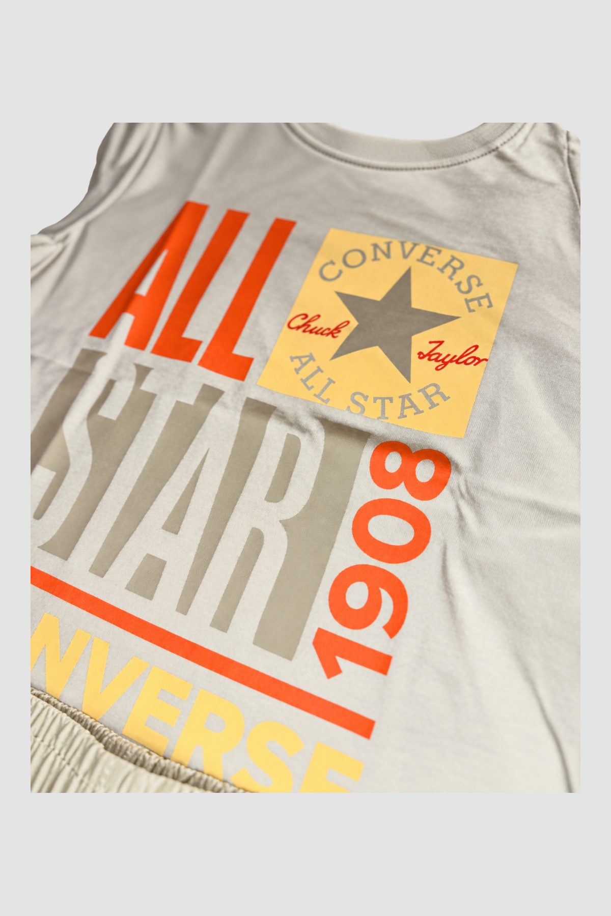 Ensemble garçon T-shirt et short 2 pièces beige – Converse All Star (2 et 4 ans)