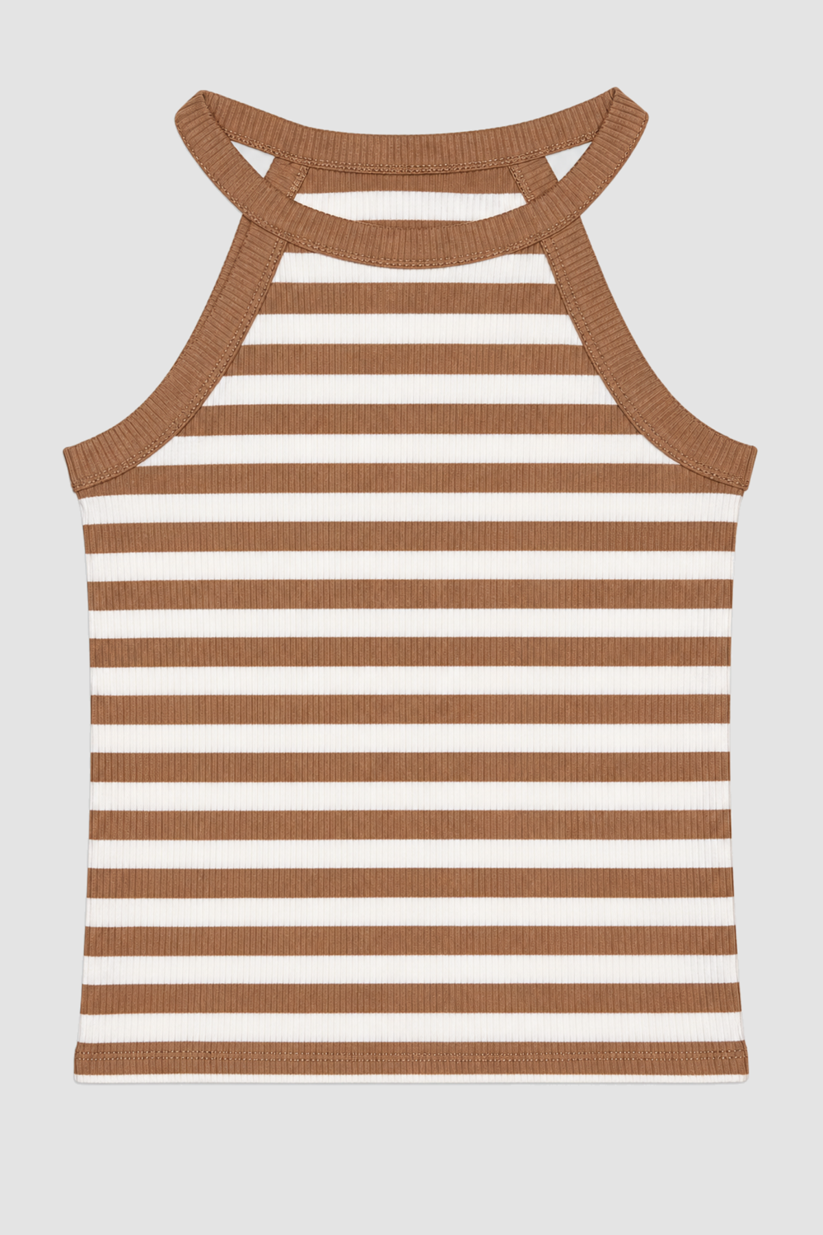 Ensemble fille camel 3 pièces, haut rayé, short et sac – Max Studio (7–8 ans) – détail du modèle