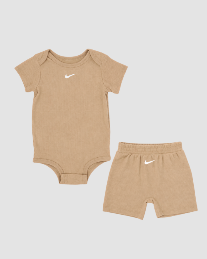 Ensemble bébé garçon body et short beige 2 pièces – Nike (6 mois)