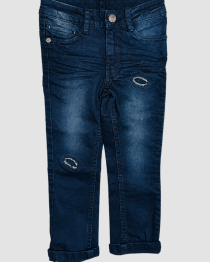 Jean garçon bleu foncé à effet usé (5 ans) – Vue principale