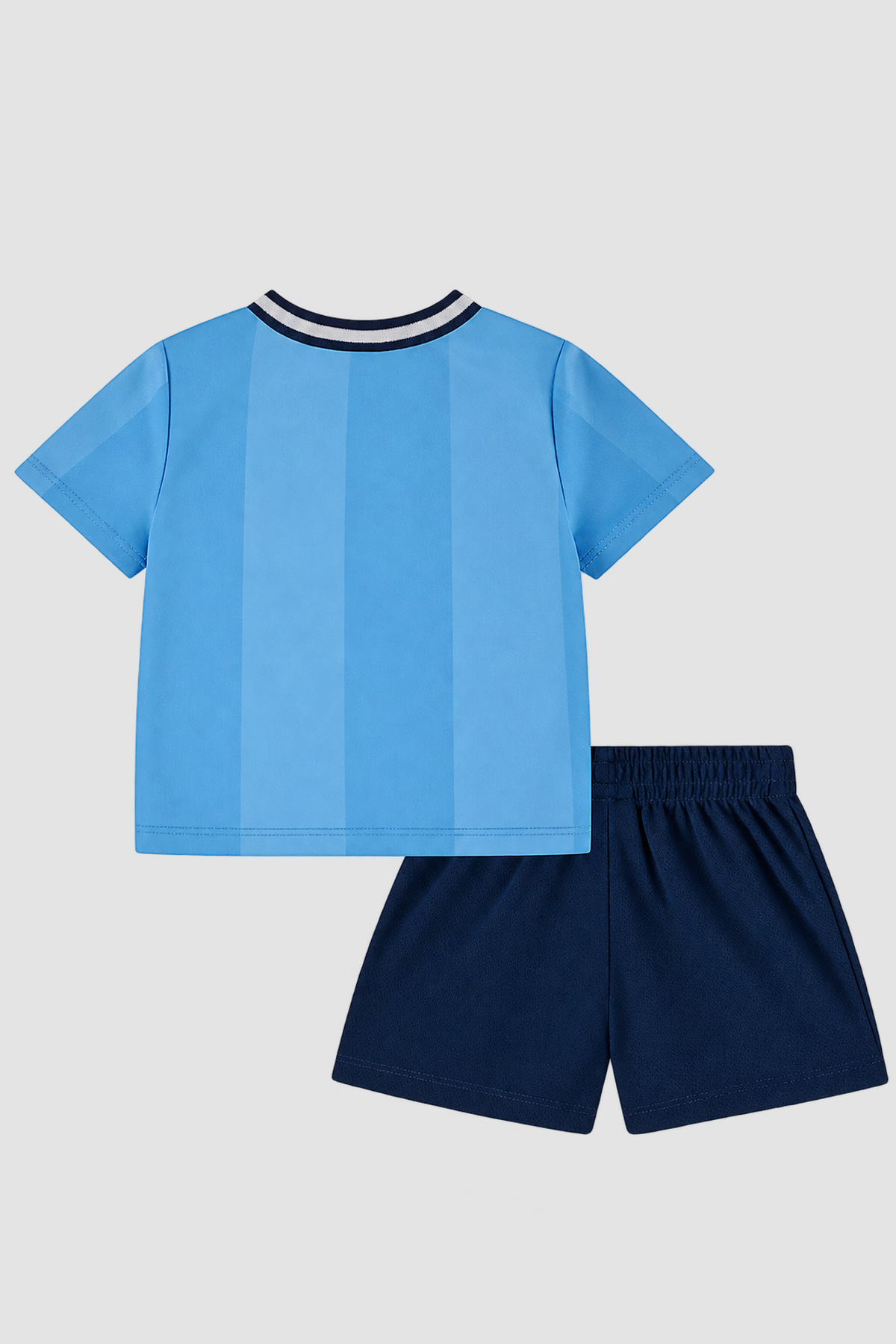 Ensemble bébé garçon T-shirt et short 2 pièces bleu et marine – Jordan (12 mois) – vue de dos