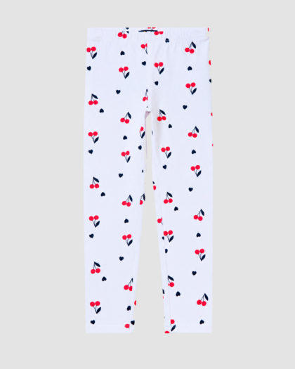 Legging fille blanc à petites cerises – OVS (6–7 ans et 7–8 ans) – vue principale