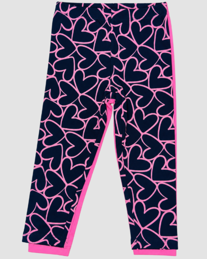 Lot de 2 leggings bébé fille bleu marine à cœurs et rose – OVS (18–24 mois) – vue principale
