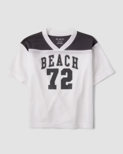 Maillot garçon blanc et noir « Beach 72 » – The Children’s Place (7 et 8 ans) – Vue principale