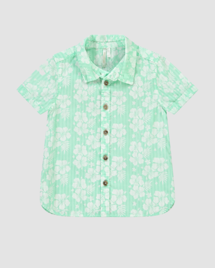 Chemise verte à fleurs bébé – Orchestra (3 mois) – vue principale
